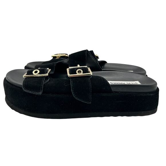 Steve Madden Women's Black Katie Platform Slide Sandals Size 7M - Picture 7 of 12